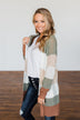Conquer The World Color Block Cardigan- Olive, Oatmeal, Rust