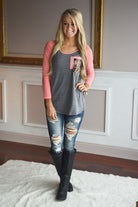 Coral Glam Top