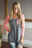 Coral Glam Top