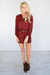 Dream Bigger Burgundy Romper