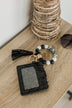 DOORBUSTER Beaded Card Wallet Key Chain- Black
