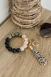 DOORBUSTER Leopard Tassel Beaded Key Chain