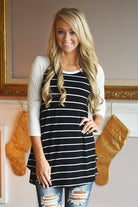 Essential Stripe Top ~ Black