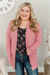 Light Weight Open Front Cardigan- Dusty Pink