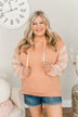 Escape To The Unknown Drawstring Hoodie- Light Terracotta