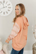 Escape To The Unknown Drawstring Hoodie- Light Terracotta