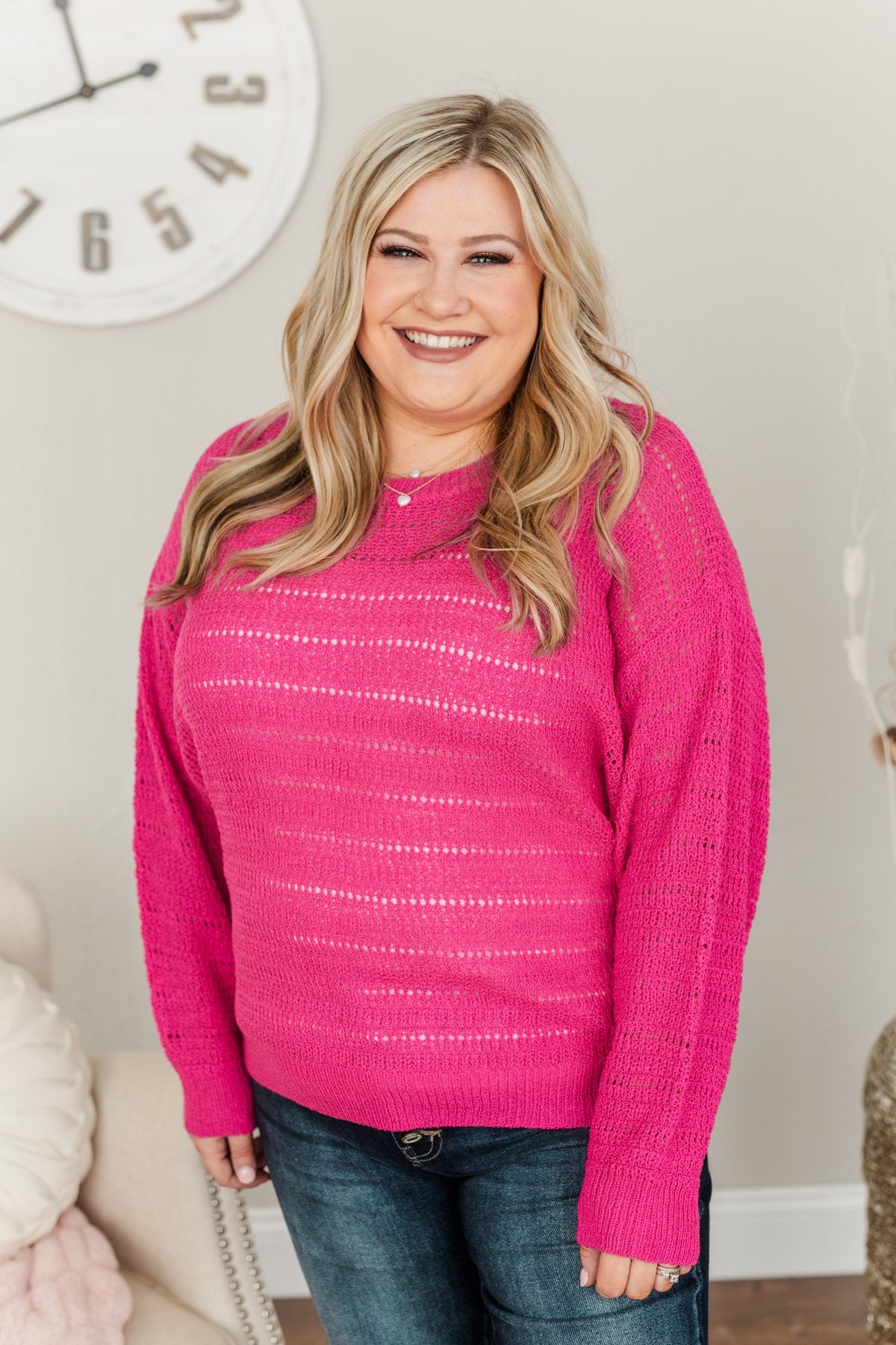 Pointelle Knit Sweater – Beyond the Alley Boutique