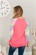 Feel The Sunshine Tie Dye Top- Neon Pink & Multi-Color