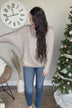 Living In Luxury Shimmer Top- Taupe