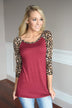 Fierce & Fabulous Leopard Top Red
