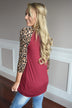 Fierce & Fabulous Leopard Top Red