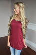 Fierce & Fabulous Leopard Top Red