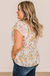 Kindred Spirit Smocked Floral Blouse- Ivory & Light Pink