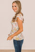 Kindred Spirit Smocked Floral Blouse- Ivory & Light Pink