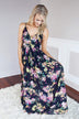 Fields of Freesias Maxi ~ Navy