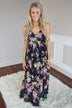 Fields of Freesias Maxi ~ Navy