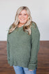 All I Can Do Popcorn Knit Sweater- Olive