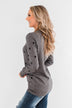 Together We Can Polka Dot Sweater- Charcoal