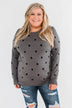 Together We Can Polka Dot Sweater- Charcoal