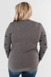 Together We Can Polka Dot Sweater- Charcoal