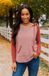 Feeling Comfy Long Sleeve Hoodie- Rust