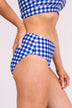 Bask In The Sun Mid-Rise Swim Bottoms- Blue Gingham