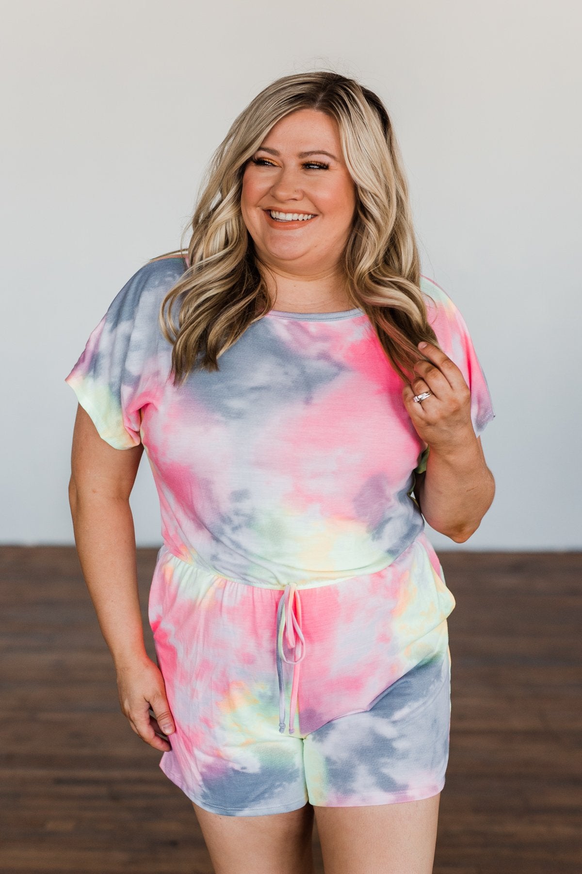 One More Time Tie Dye Romper- Multi-Color