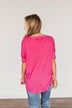 Perfectly Pretty Thermal Knit Top- Fuchsia