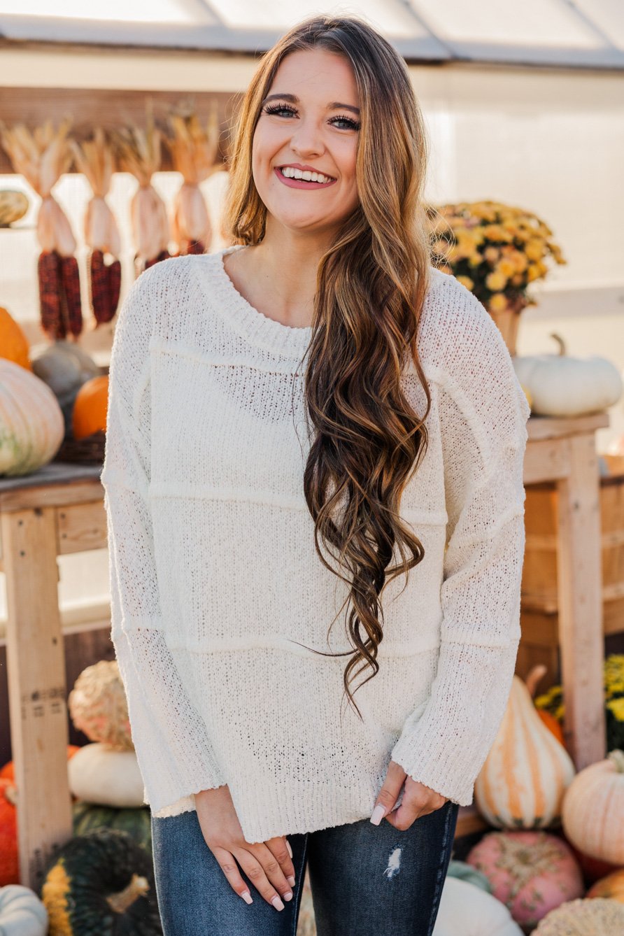 All We Need Knit Sweater- Cream