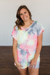One More Time Tie Dye Romper- Multi-Color
