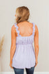 Promise To Be True Ruffle Sleeve Tank- Lilac
