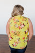 How Lovely Floral Tank Top- Bright Yellow