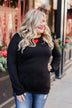 Buffalo Plaid Peek-a-Boo Top- Black
