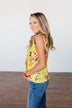How Lovely Floral Tank Top- Bright Yellow