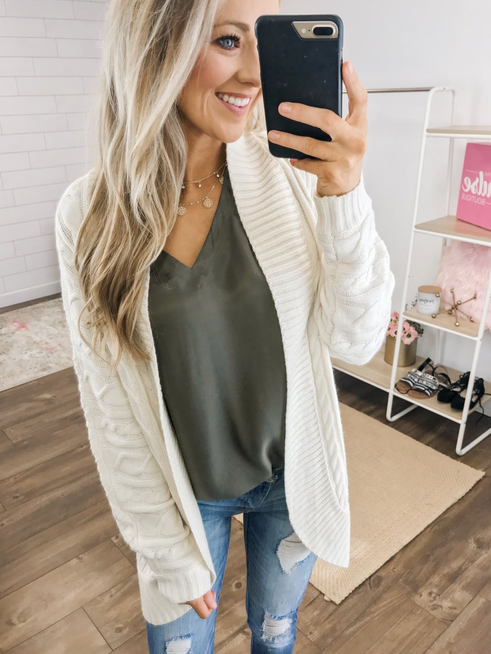 Basic Beauty V-Neck Short Sleeve Top- Olive