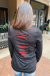 Buffalo Plaid Peek-a-Boo Top- Black