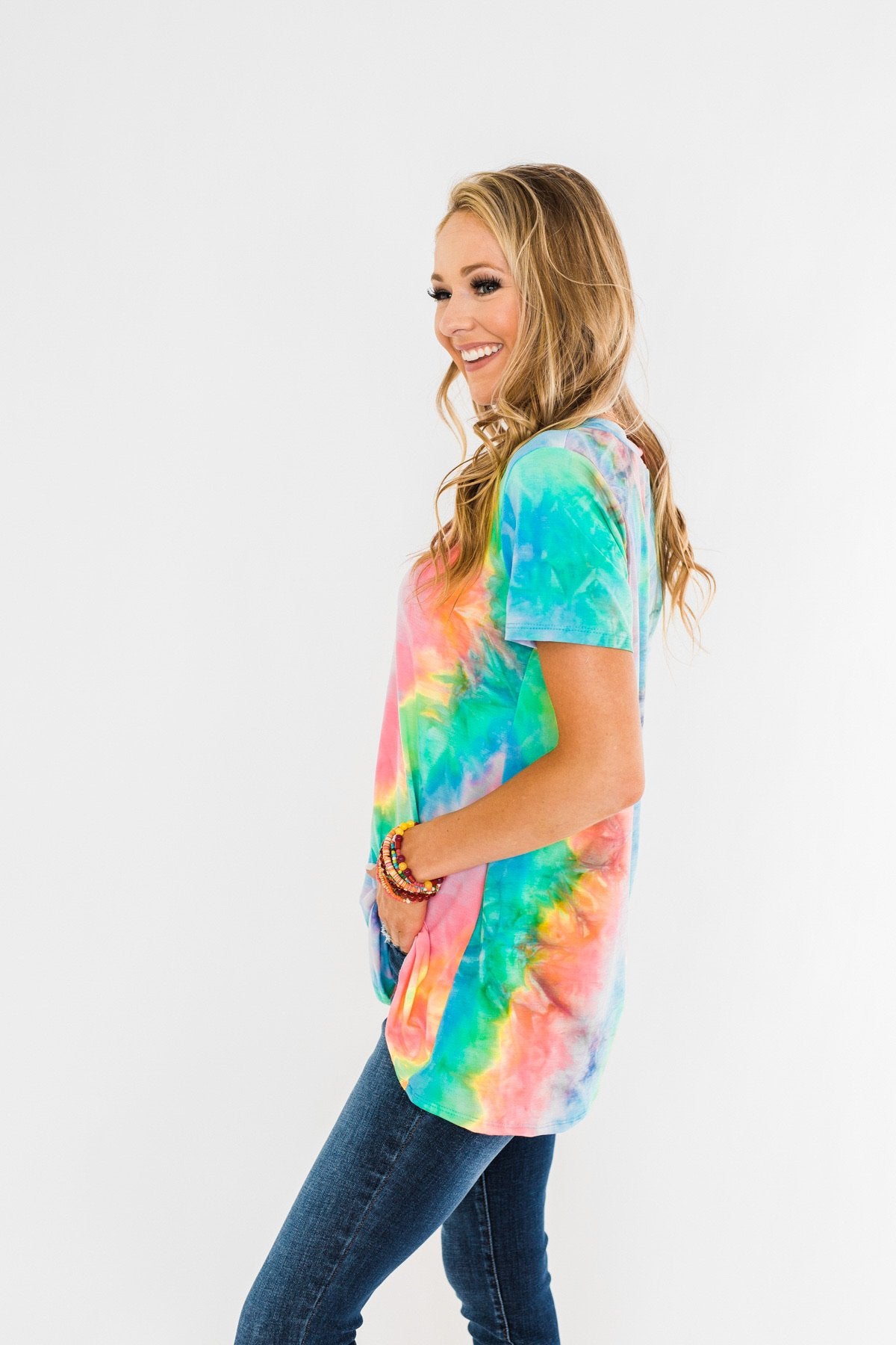Keep It A Secret Tie Dye Top- Multi-Color