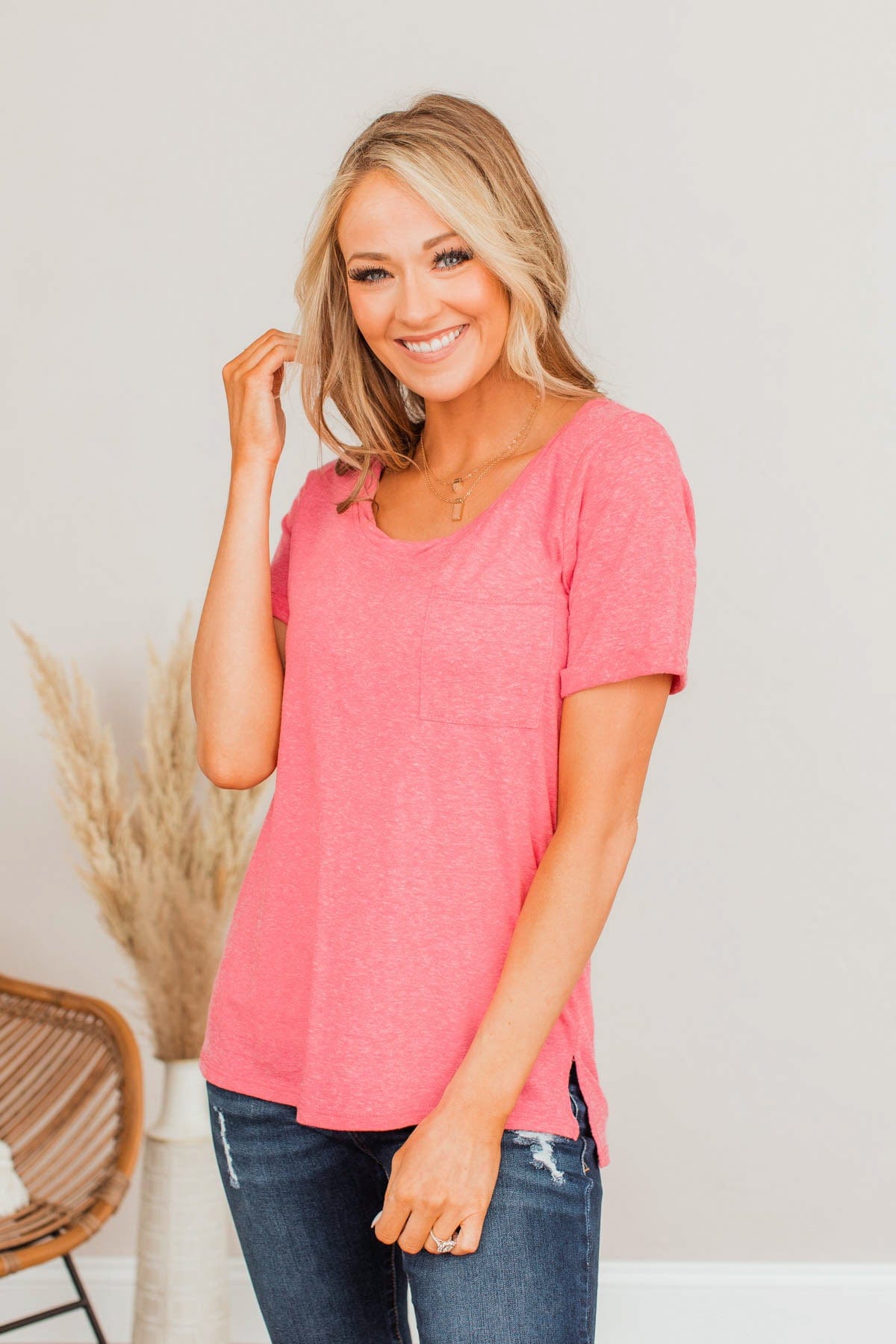Do My Own Thing Tee- Dark Pink