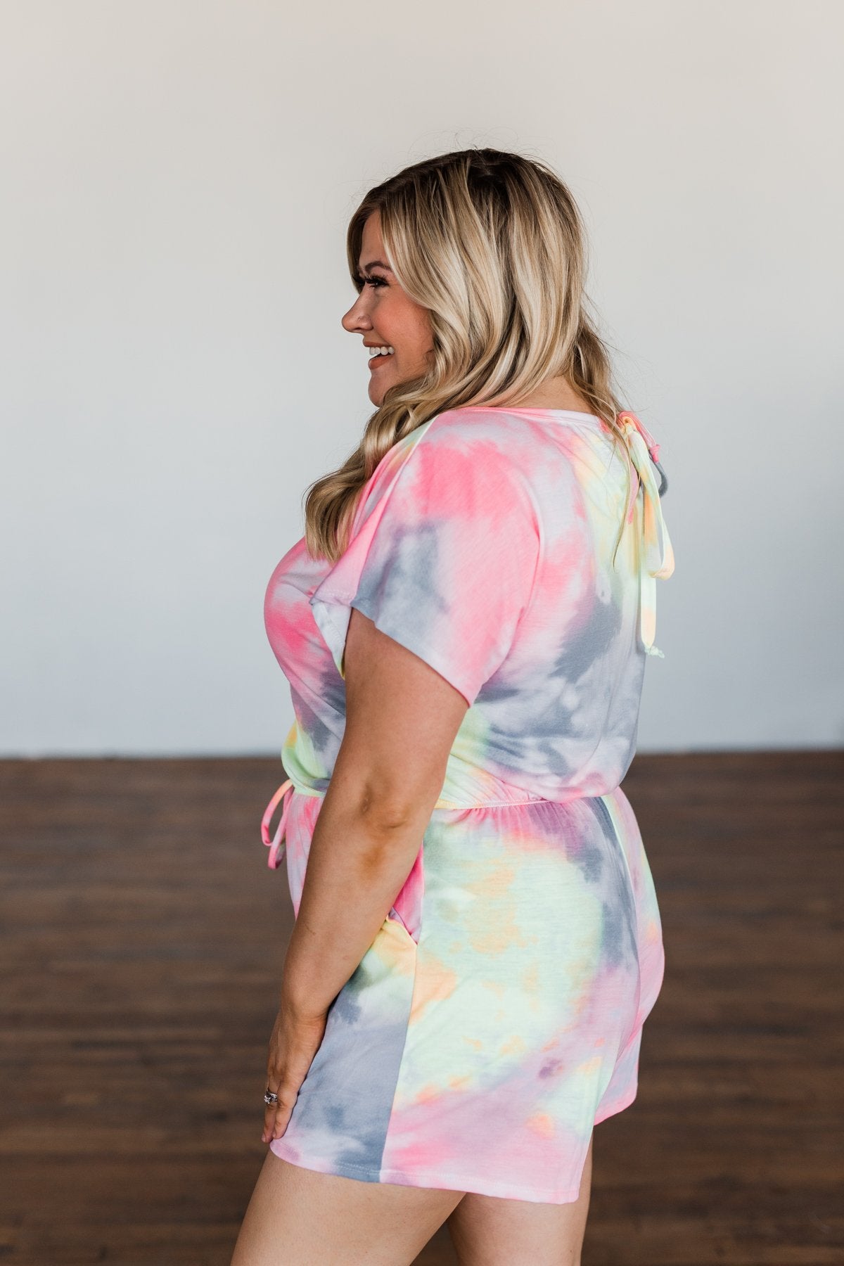 One More Time Tie Dye Romper- Multi-Color