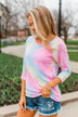 Searching For Sunshine Tie Dye Top- Rainbow