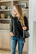 Reaching Out To You Knit Sweater- Black
