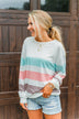 Have Some Fun Striped Pullover Top- Ivory