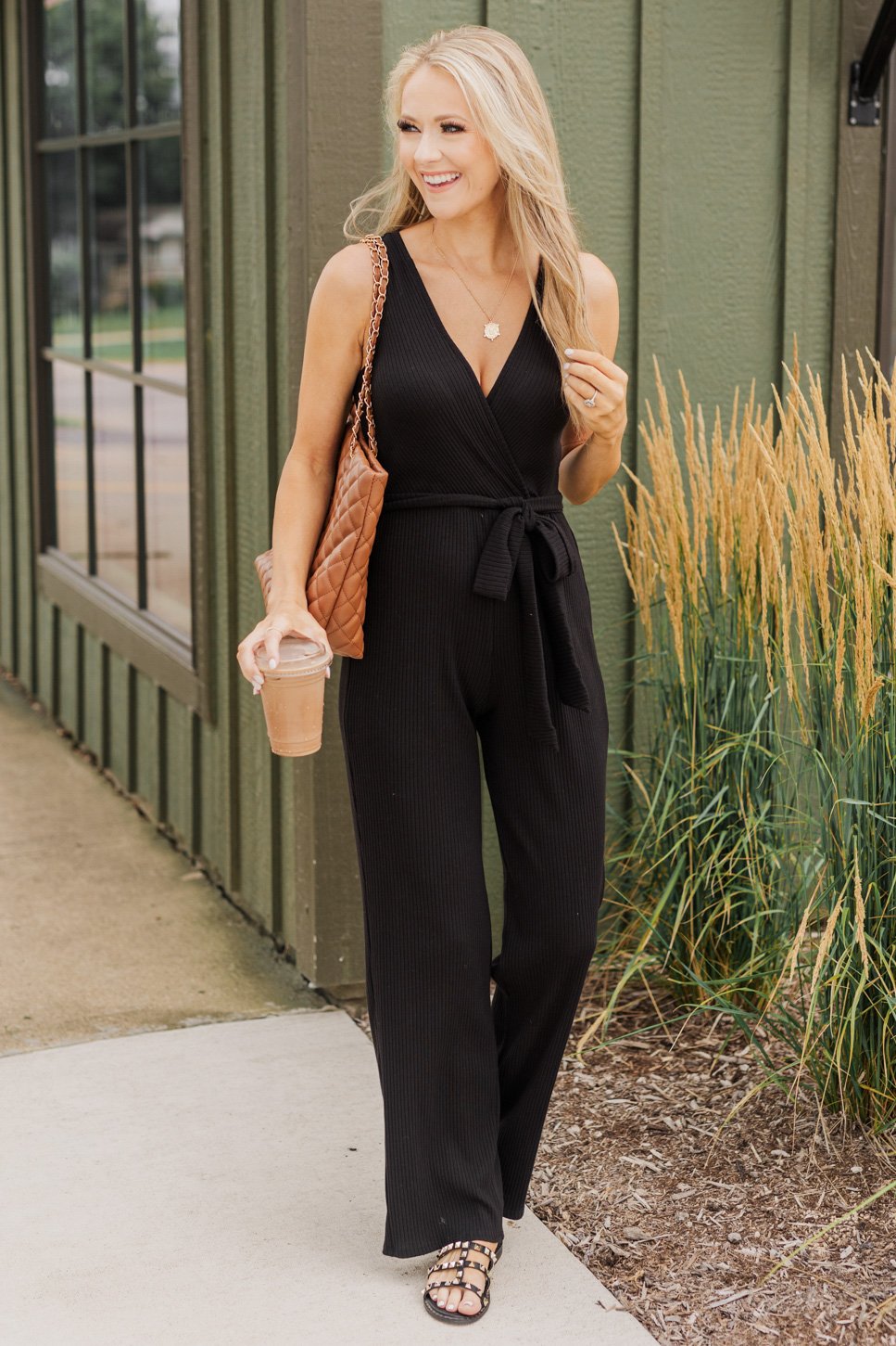 evaluerbare Lydig involveret Good Times Are Coming Ribbed Knit Jumpsuit- Black – The Pulse Boutique