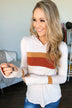 A Great Time Striped Hoodie- Oatmeal, Orange, & Rust