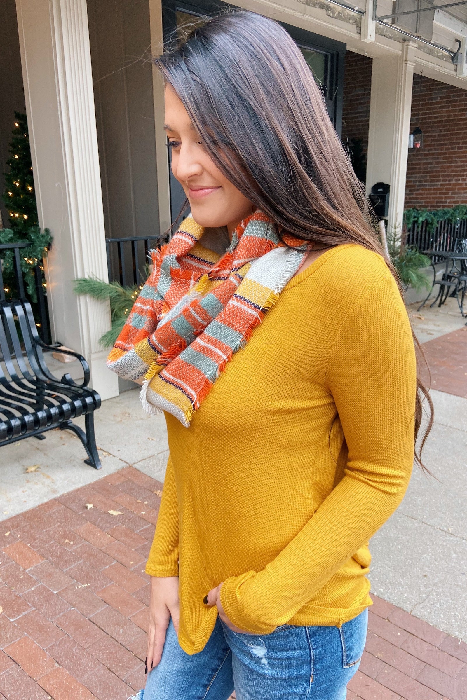 The Best I Can Long Sleeve Top- Mustard