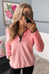 Pulse Exclusive 1/4 Zip Sherpa- Salmon Pink