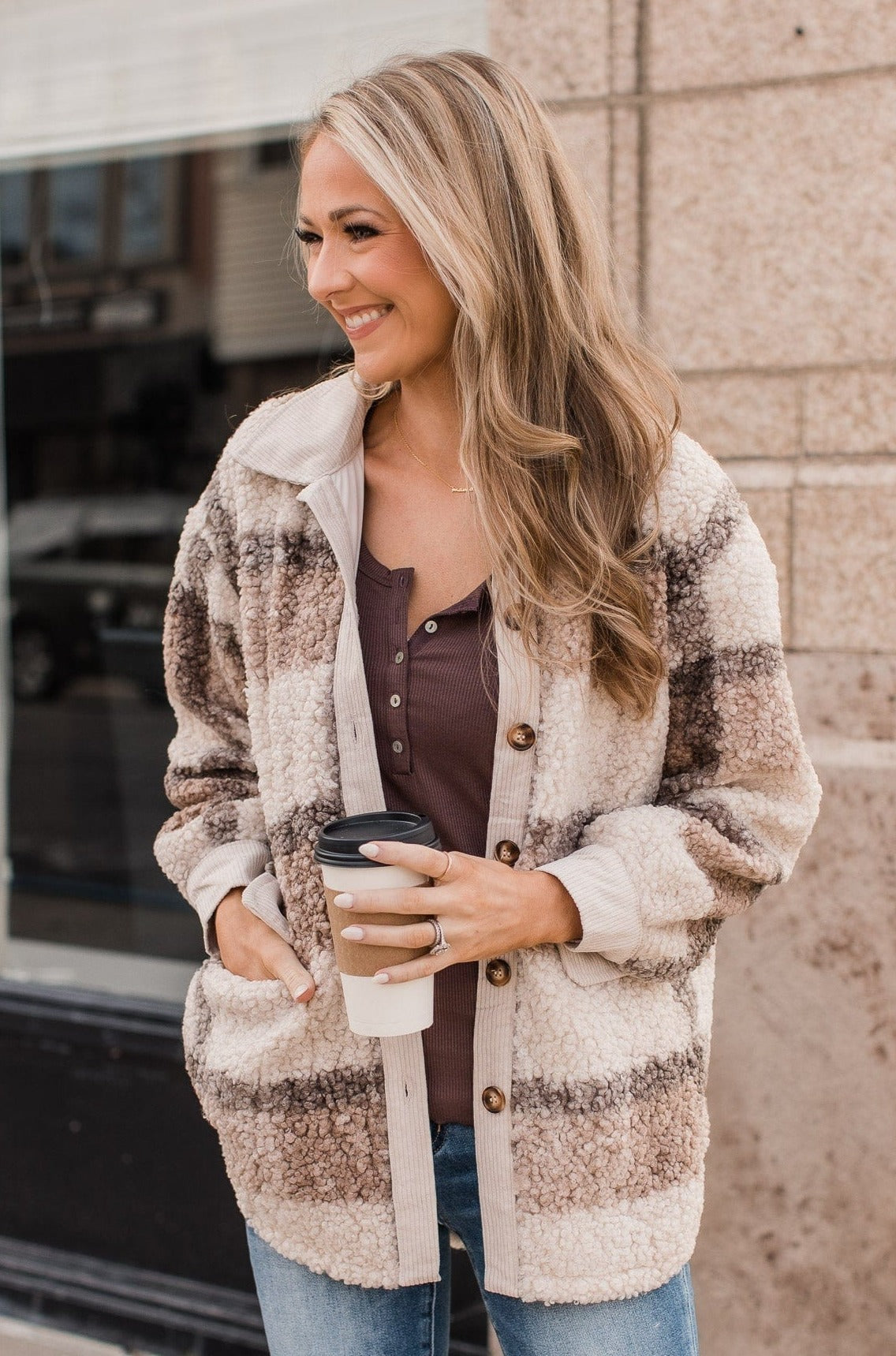 Better To Be Cozy Sherpa Jacket- Light Taupe – The Pulse Boutique