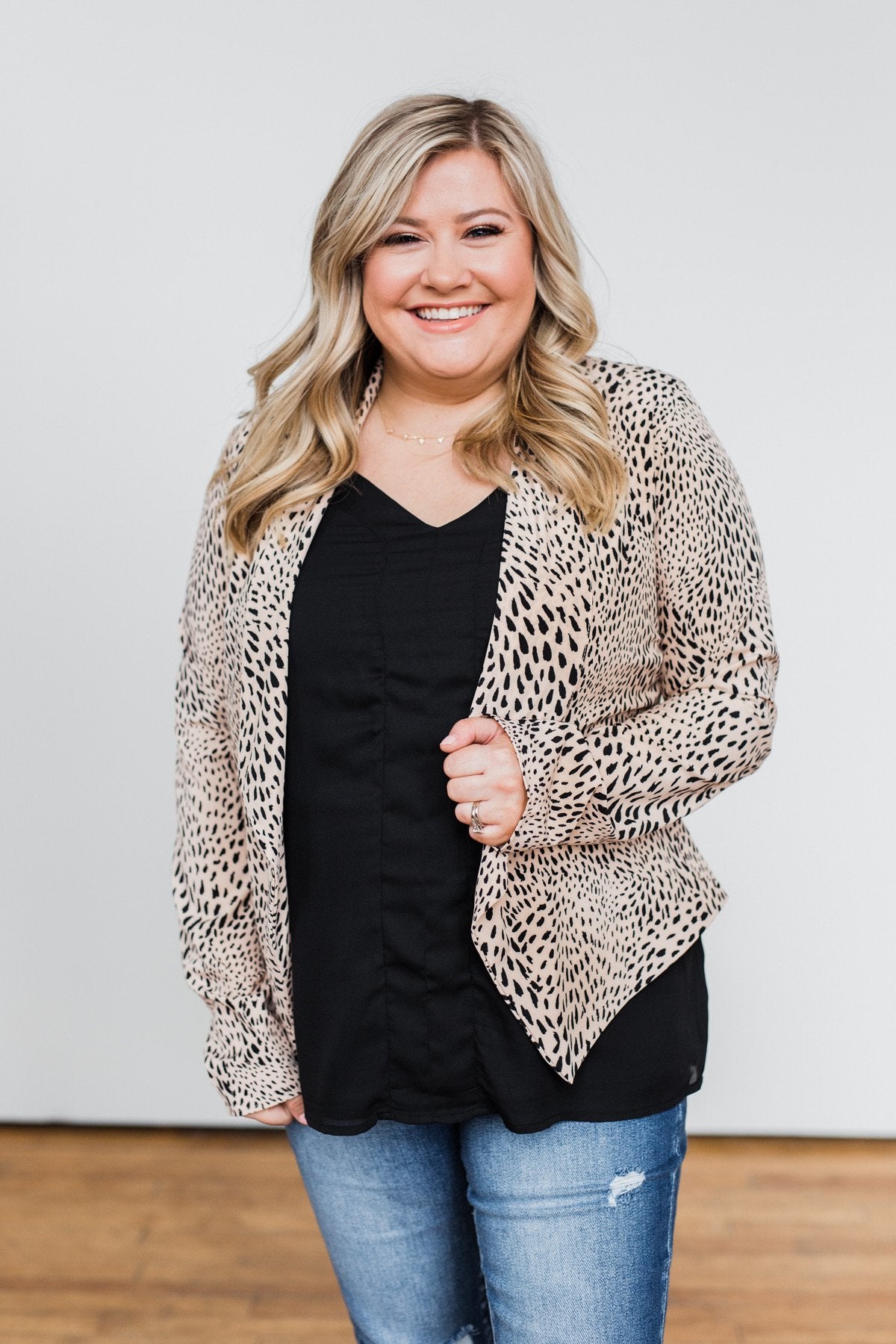 Fierce Feelings Animal Print Blazer- Neutral