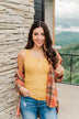 Uplifting Spirits Button Henley Tank Top- Golden Yellow