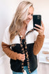 Looking Feisty Button Up Sherpa- Ivory & Camel